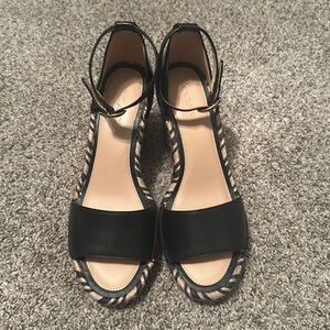 Coach Kit Espedrille Wedges BlackBeech